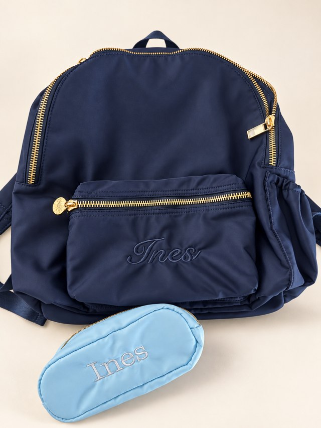 Personalized backpack & eye mask