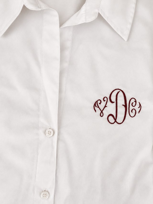 Monogrammed button-down shirt