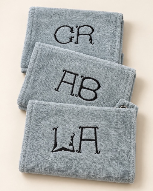 Terry monogram towels