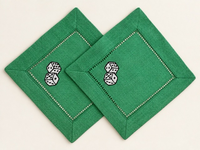 Dice cocktail linens