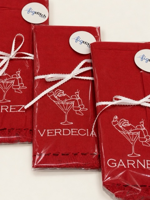Wrapped holiday towels