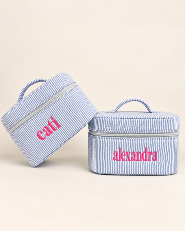 Striped vanity cases