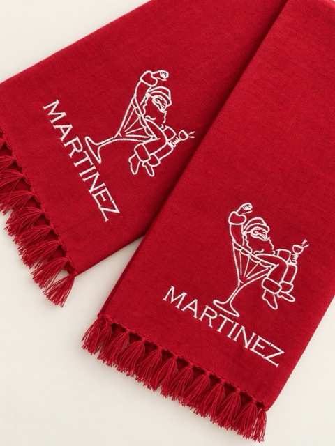 Personalized Santa fringed towels
