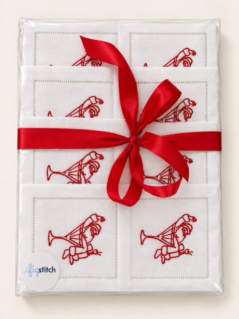 Santa cocktail linen gift