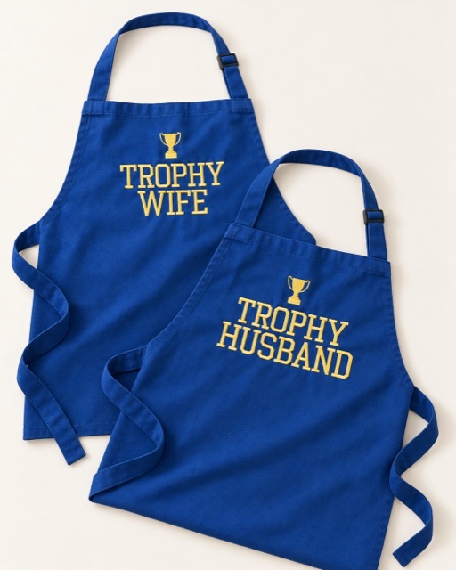 Personalized trophy aprons