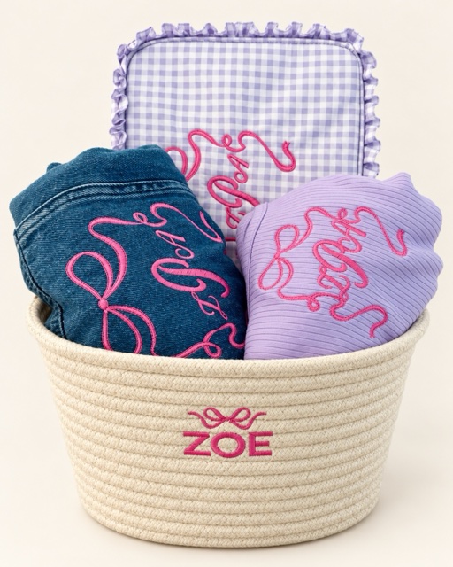 Bow gift basket