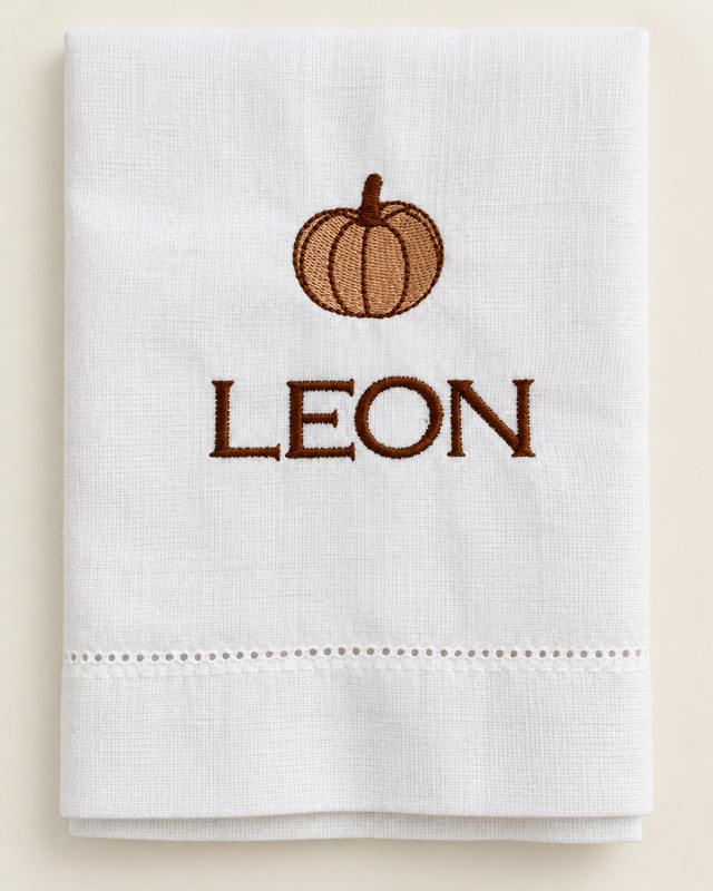 Personalized pumpkin linen