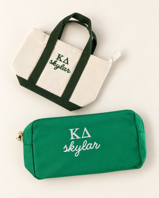 Sorority tote & pouch set